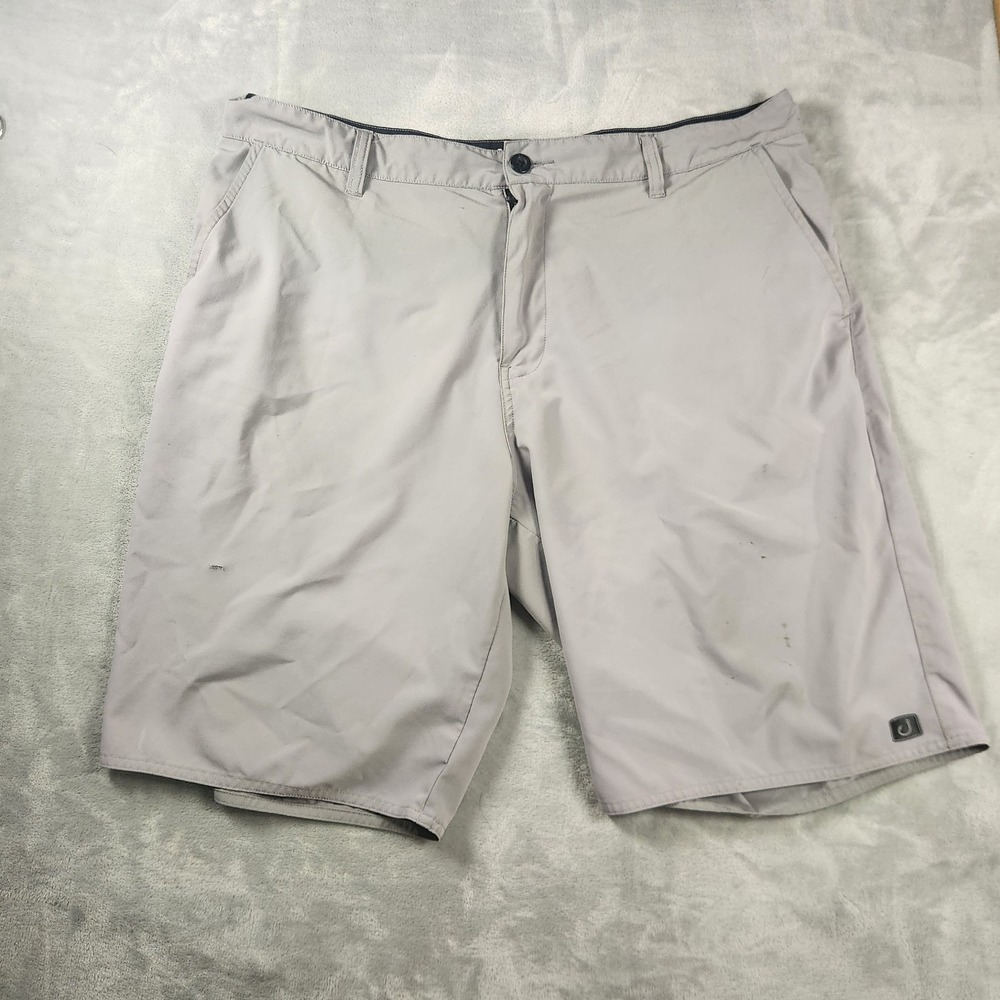 AVID Sportswear Men's Gray Fishing Shorts Size 36 Stretch Performance Outdoor